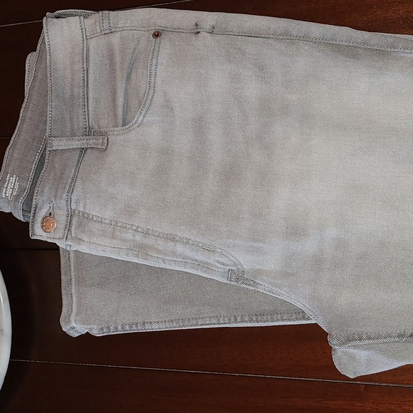 Gray Extra High Waisted Super Skinny Stretch Jeans - Picture 3 of 6